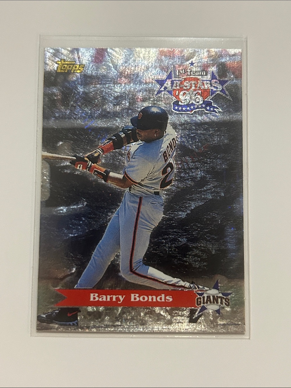 1997 Topps All Stars Barry Bonds foil insert card #AS12